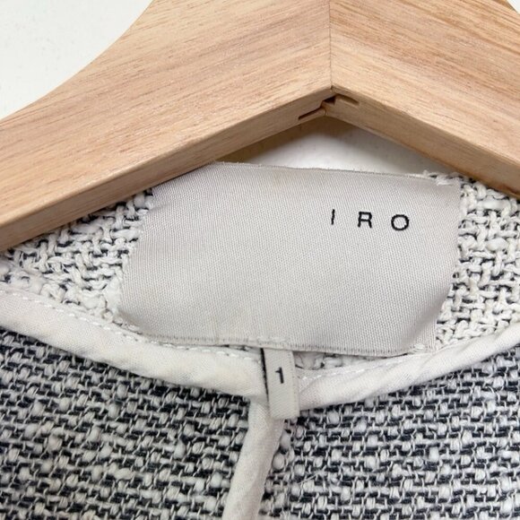 IRO Womens Size 1 Xsmall Agnete Tweed Zip Jacket - Picture 8 of 14